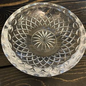 50%offw❤️Vintage 24% Lead Crystal Ashtray by Princess House 7” heavy dr04